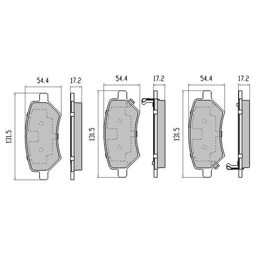 RDA GP Max Brake Pad Set Front RDB2262