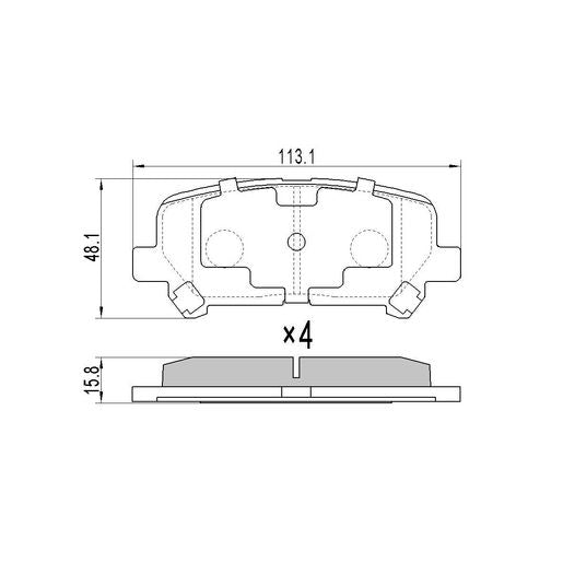 RDA Brakes Extreme Brake Pad Set Rear RDX2263SM