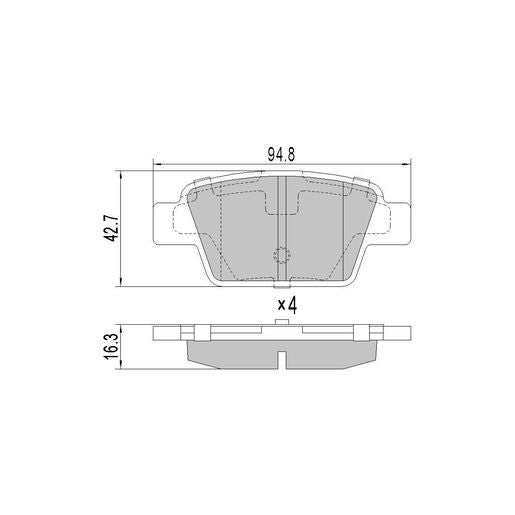 RDA GP Max Brake Pad Set Rear RDB2281