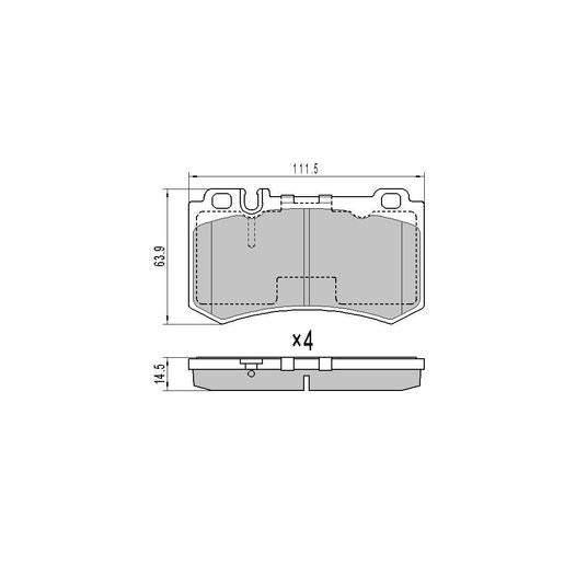 RDA GP Max Brake Pad Set Rear RDB2284