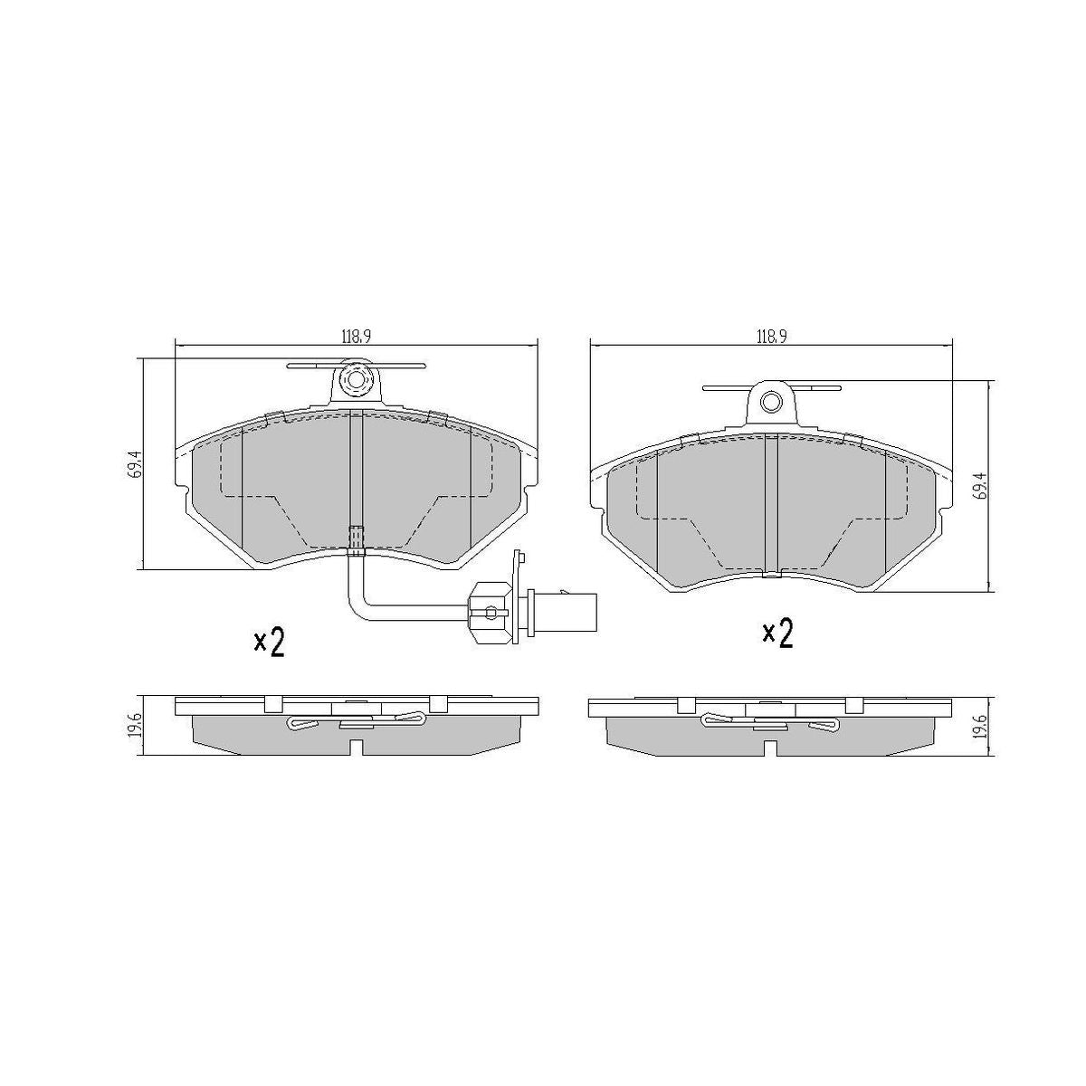 RDA GP Max Brake Pad Set Front RDB2286