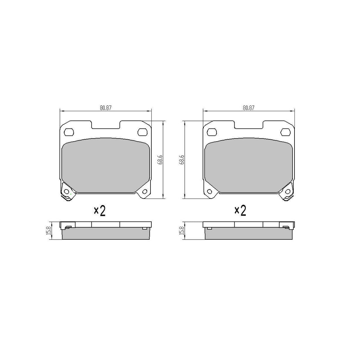 RDA GP Max Brake Pad Set Rear RDB2290