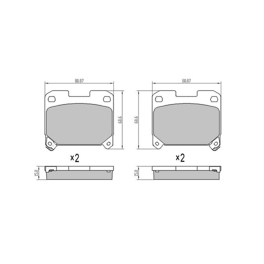 RDA GP Max Brake Pad Set Rear RDB2290