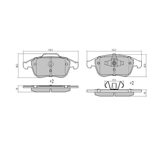 RDA Brakes Extreme Brake Pad Set Front RDX2362SM