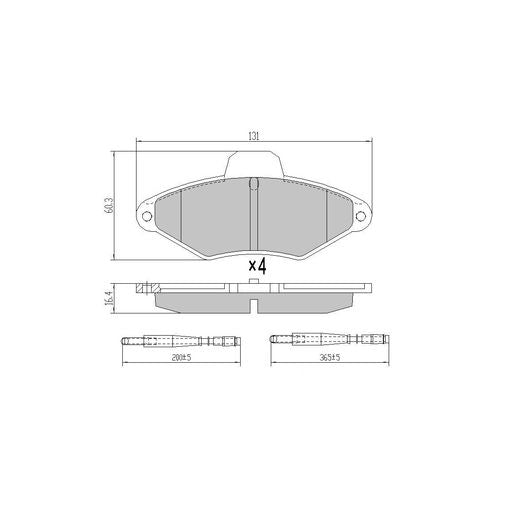 RDA GP Max Brake Pad Set Front RDB2368