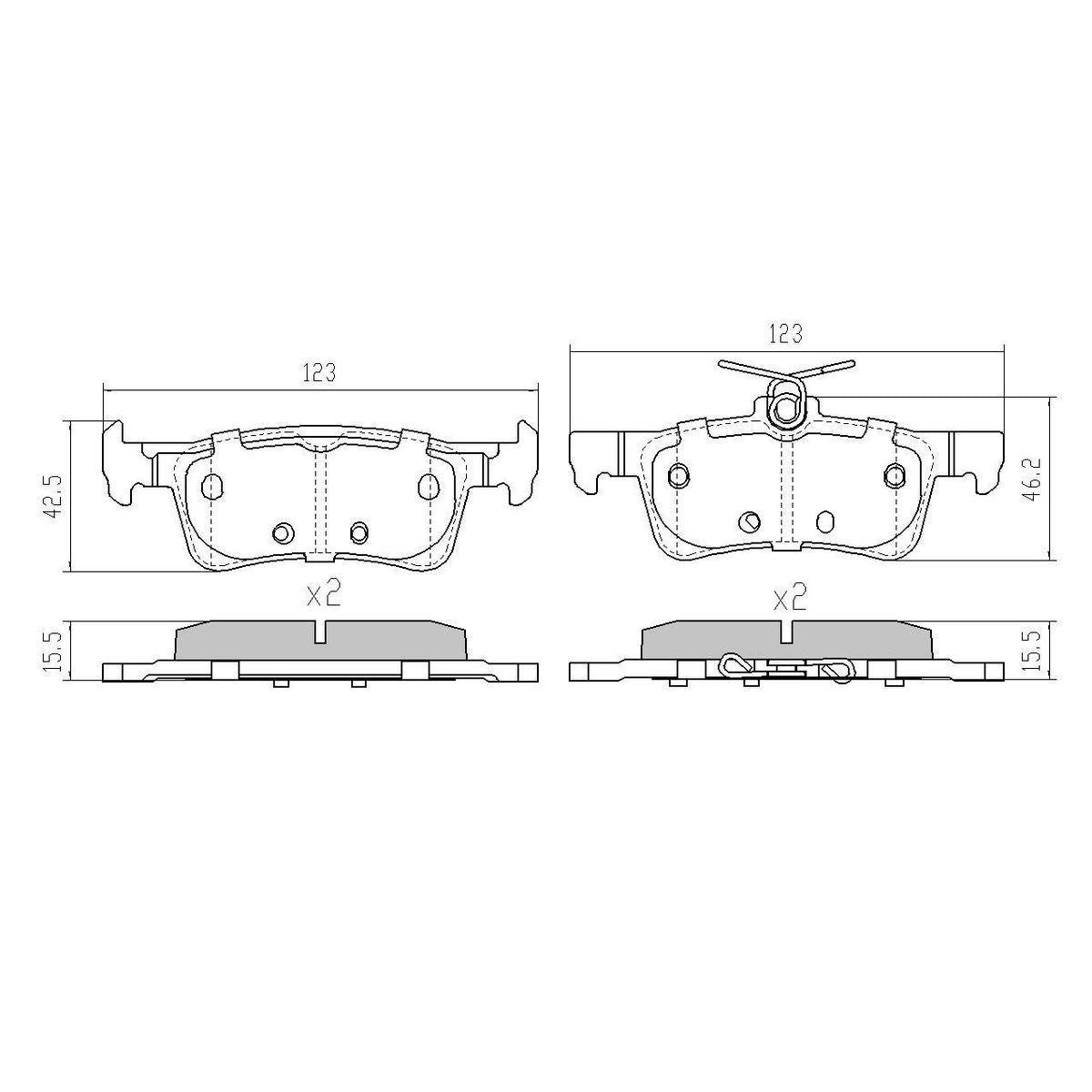 RDA GP Max Brake Pad Set Rear RDB2391