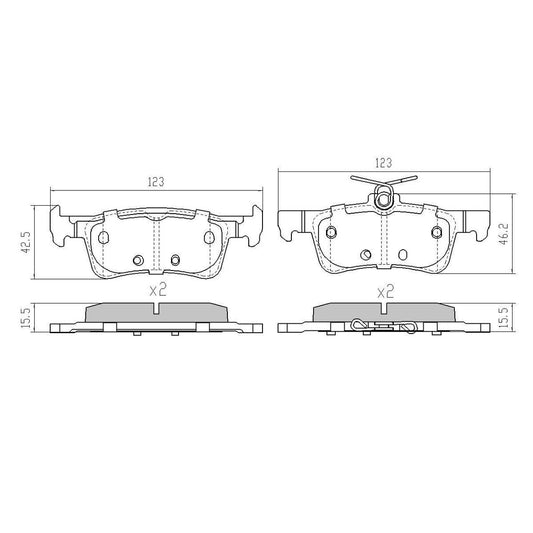 RDA GP Max Brake Pad Set Rear RDB2391