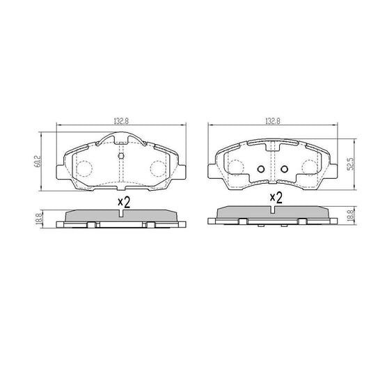 RDA GP Max Brake Pad Set Front RDB2392
