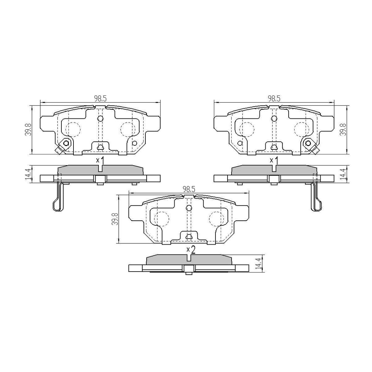 RDA GP Max Brake Pad Set Rear RDB2394
