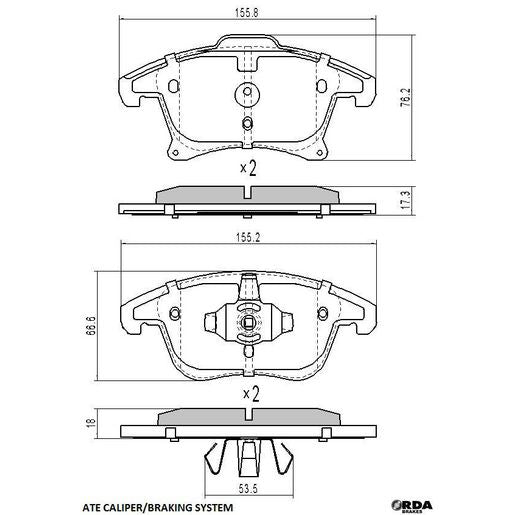 RDA GP Max Brake Pad Set Front RDB2406