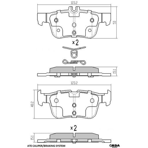 RDA GP Max Brake Pad Set Rear RDB2407