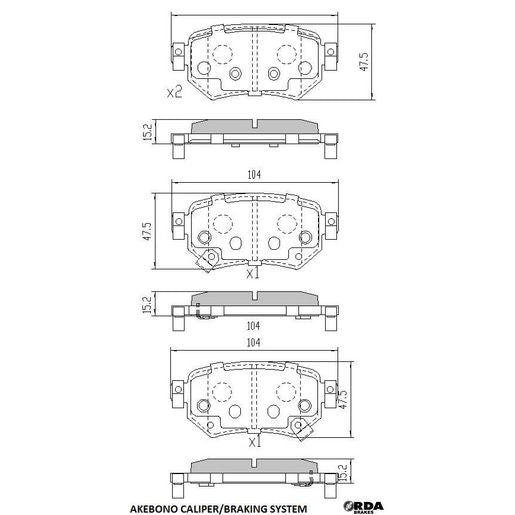 RDA GP Max Brake Pad Set Rear RDB2409