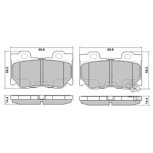 RDA Brakes Extreme Brake Pad Set Rear RDX2224SM