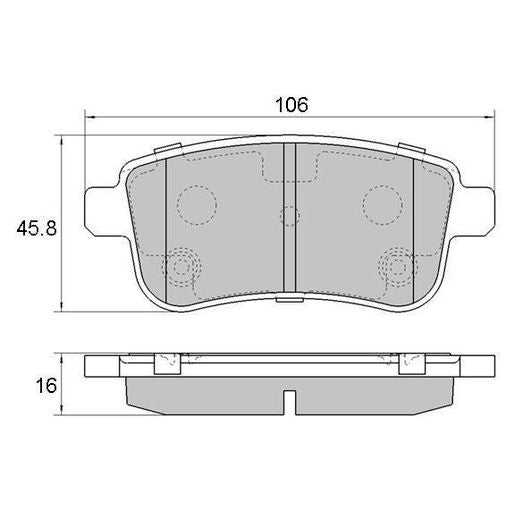 RDA Brakes Extreme Brake Pad Set Rear RDX2228SM