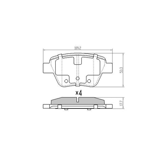 RDA Brakes Extreme Brake Pad Set Rear RDX2253SM