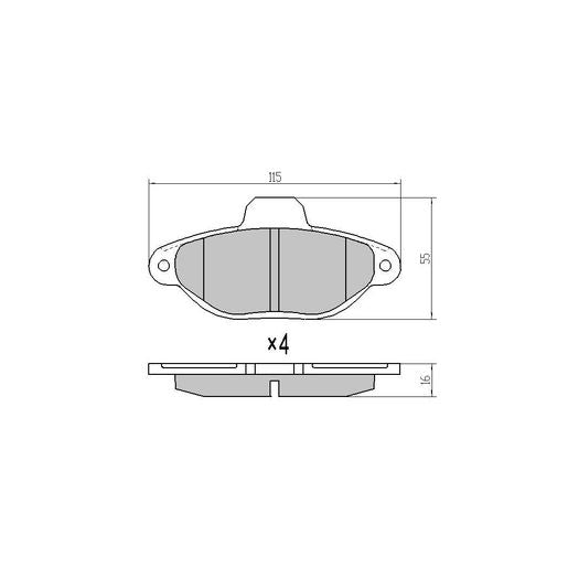 RDA GP Max Brake Pad Set Front RDB2367