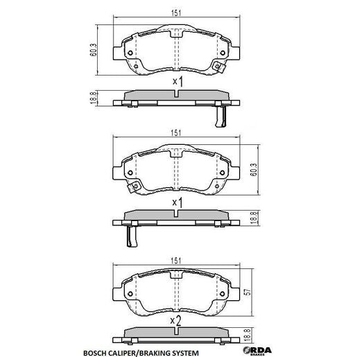 RDA GP Max Brake Pad Set Front RDB2399
