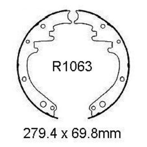 RDA Brake Shoe Set Front R1063