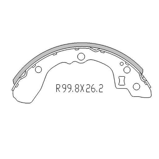 RDA Brake Shoe Set Rear R1409