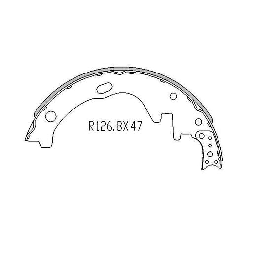 RDA Brake Shoe Set Rear R1584