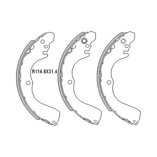 RDA Brake Shoe Set Rear R2011