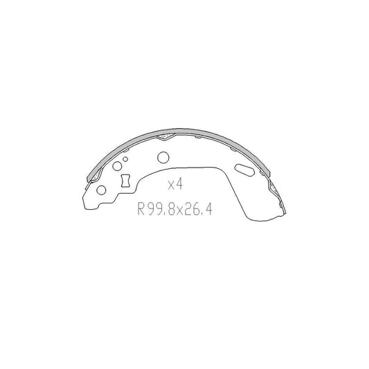 RDA Brake Shoe Set Rear R2031