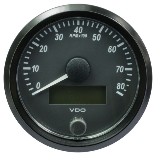VDO Tachometer Elec 0-8000 RPM 80mm Round A2C3833020030