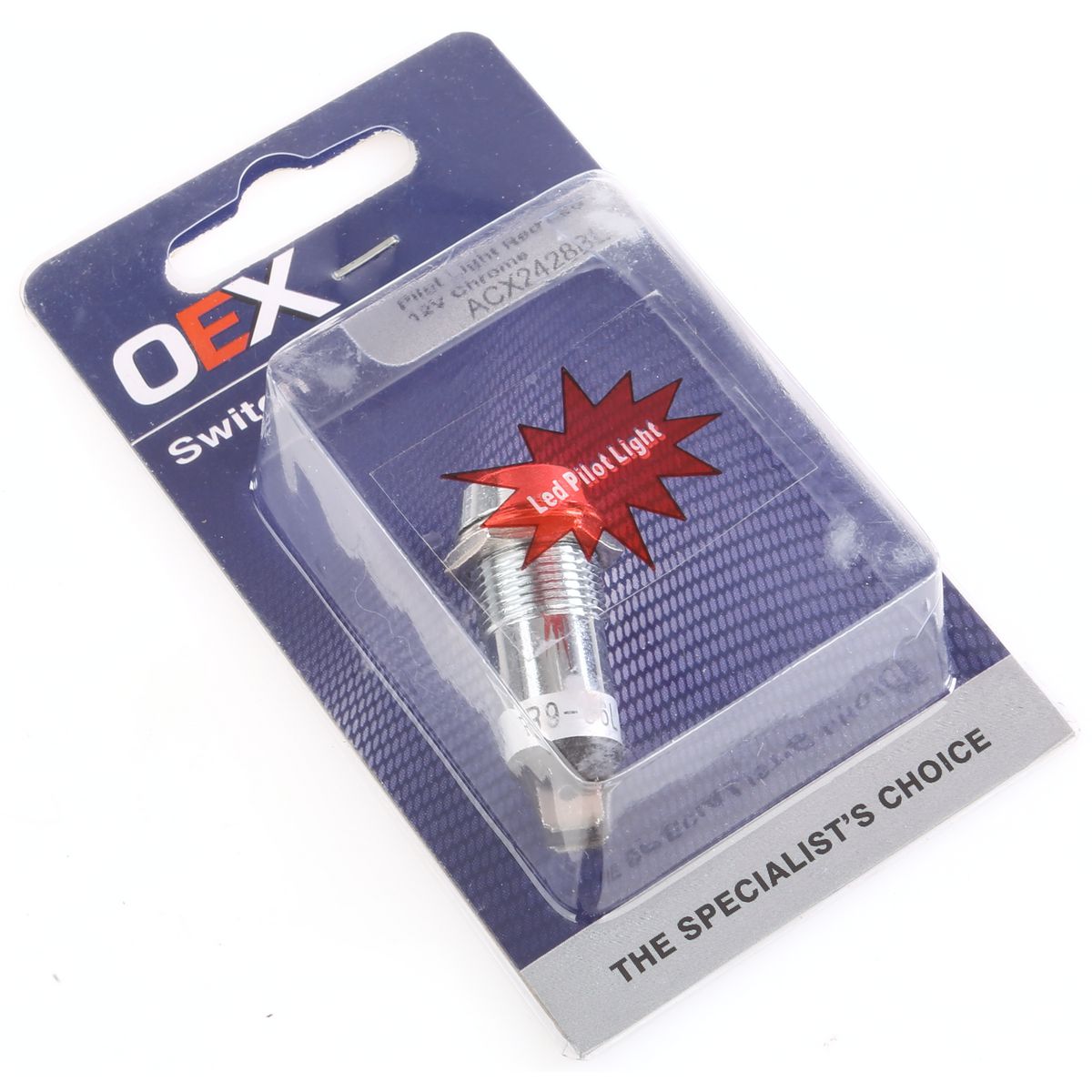 OEX Pilot Light LED Red 12V Blade Terminals ACX2428BL