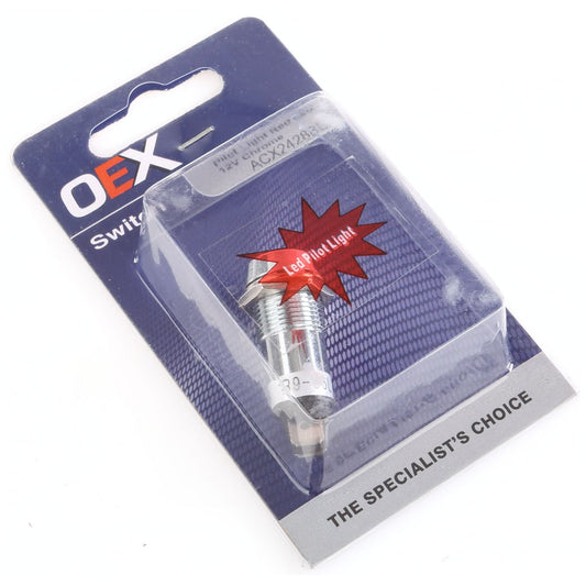 OEX Pilot Light LED Red 12V Blade Terminals ACX2428BL