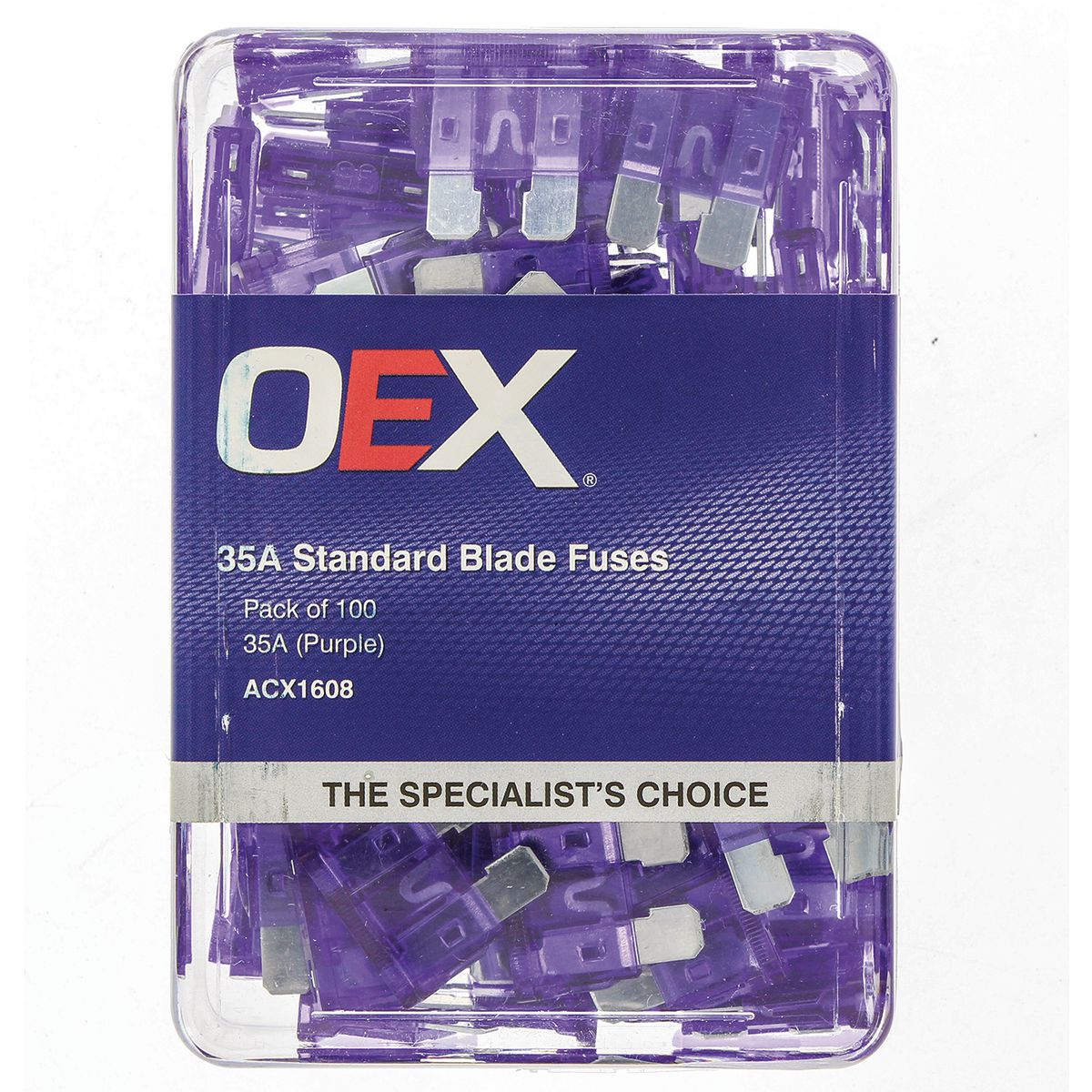 OEX Fuse Standard Blade 35A Purple (Pack of 100) ACX1608