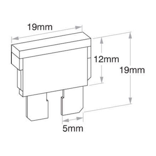OEX Fuse Standard Blade 35A Purple (Pack of 10) ACX1608BL