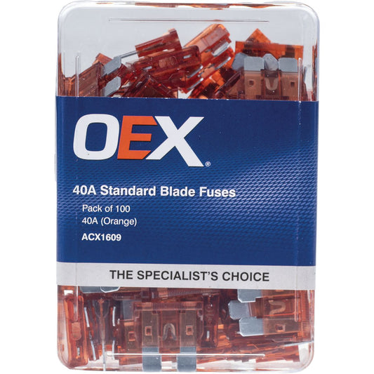 OEX Fuse Standard Blade 40A Orange (Pack of 100) ACX1609