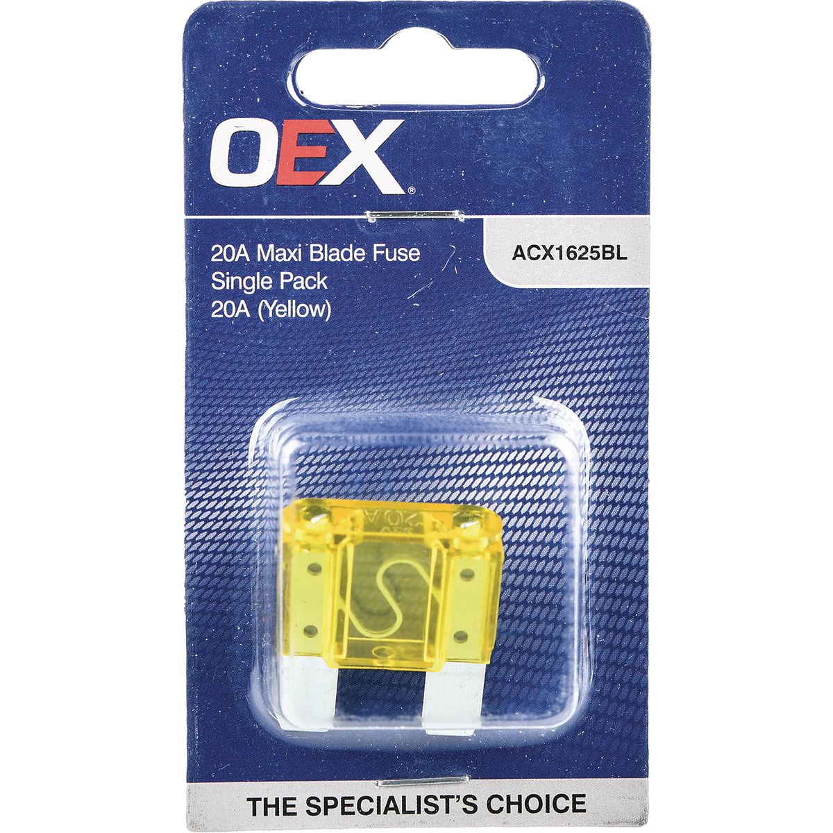 OEX Fuse Maxi Blade 20A Yellow ACX1625BL