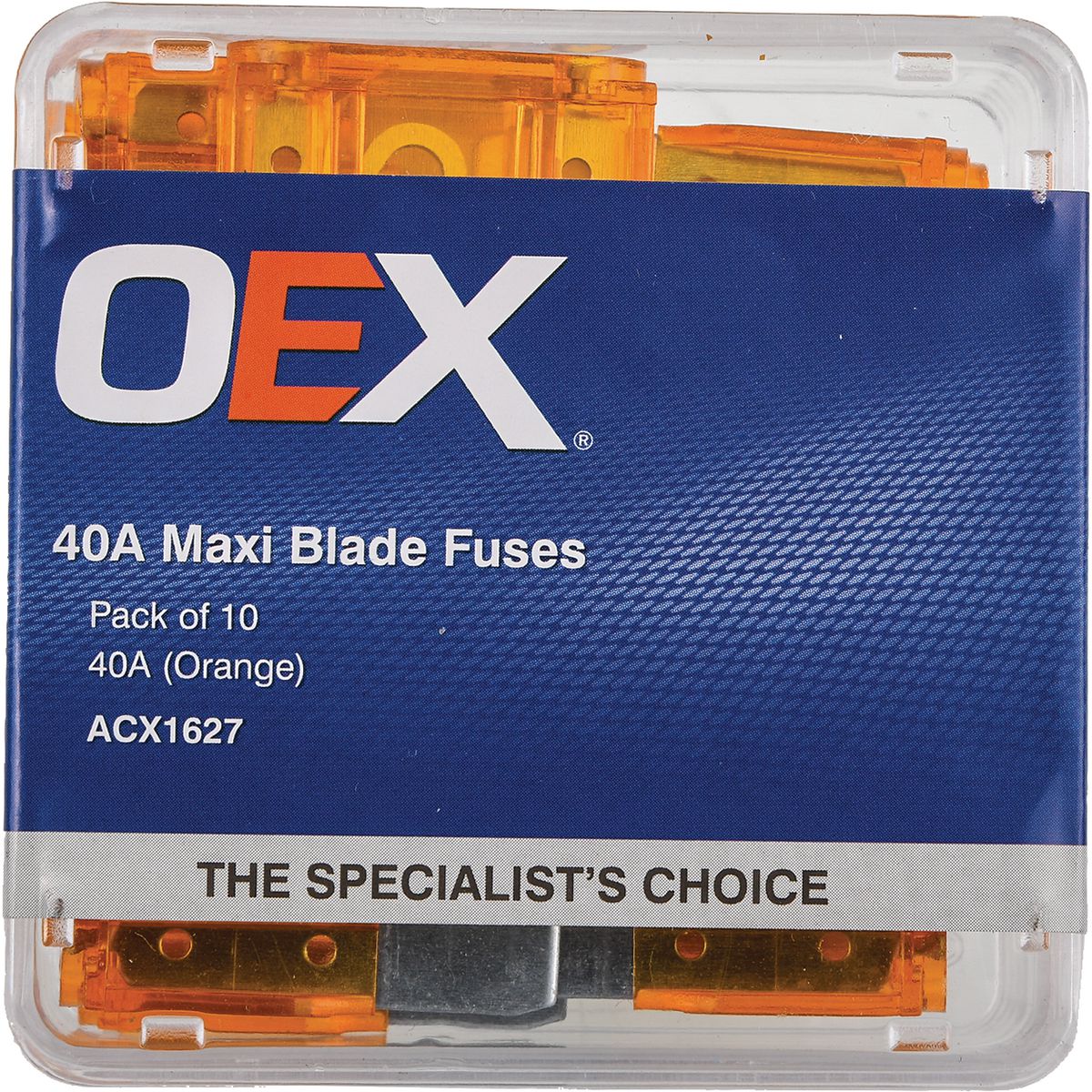 OEX Fuse Maxi Blade 40A Orange (Pack of 10) ACX1627