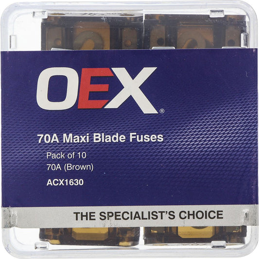 OEX Fuse Maxi Blade 70A Brown (Pack of 10) ACX1630