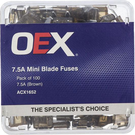 OEX Fuse Mini Blade 7.5A Brown (Pack of 100) ACX1652
