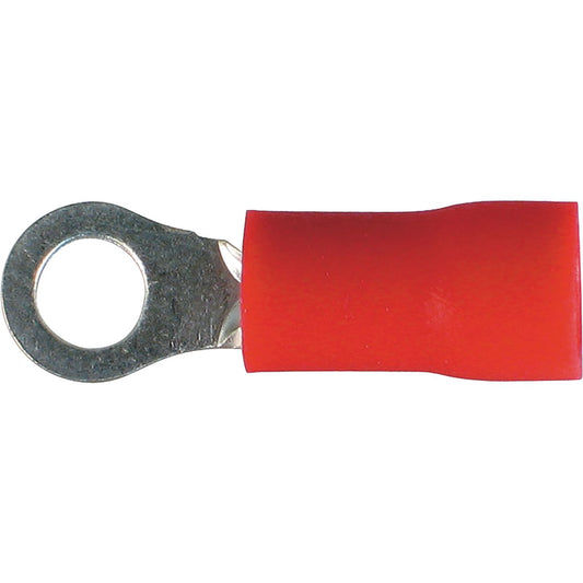 OEX Crimp Terminal Ring Red 3mm Vinyl (100 Pack) ACX3048