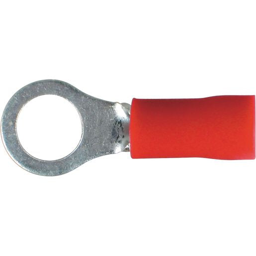 OEX Crimp Terminal Ring Red 5mm Vinyl (100 Pack) ACX3050