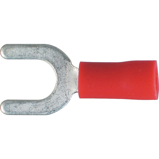 OEX Crimp Terminal Fork Red 5mm Vinyl (100 Pack) ACX3044