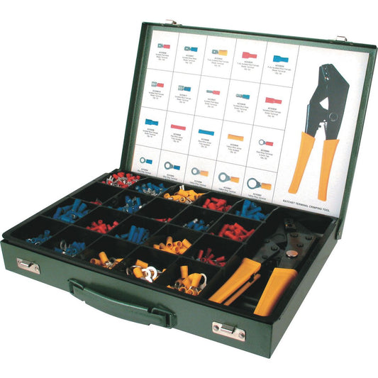 OEX Crimp Terminal Assortment Kit w/ Crimping Tool (1000 Pack) ACX3100