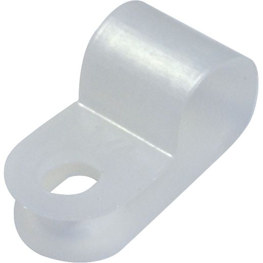 OEX P-Clip 7.4mm Nylon White 100 Pack ACX1301