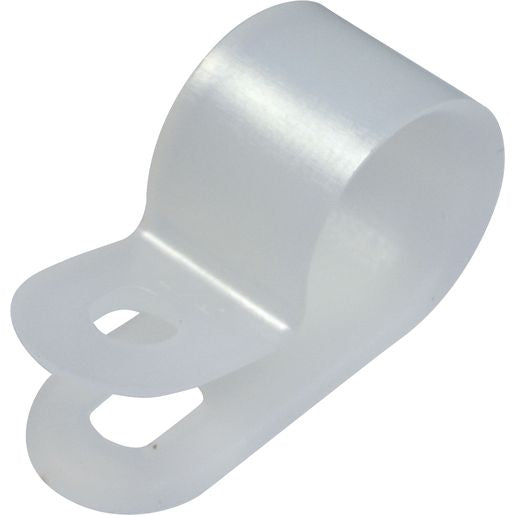OEX P-Clip 13.5mm Nylon White 100 Pack ACX1303