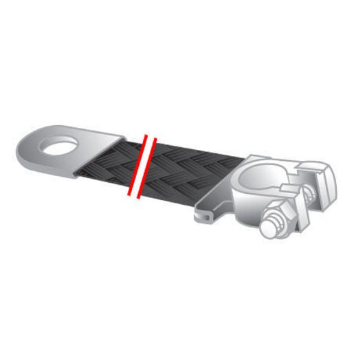 OEX Braided Battery Strap 300mm Stud Hole 10mm ACX1087
