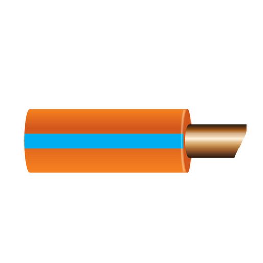 OEX Automotive Cable Single Core 4mm Orange W/Blue Trace 100M Roll ACX0749L