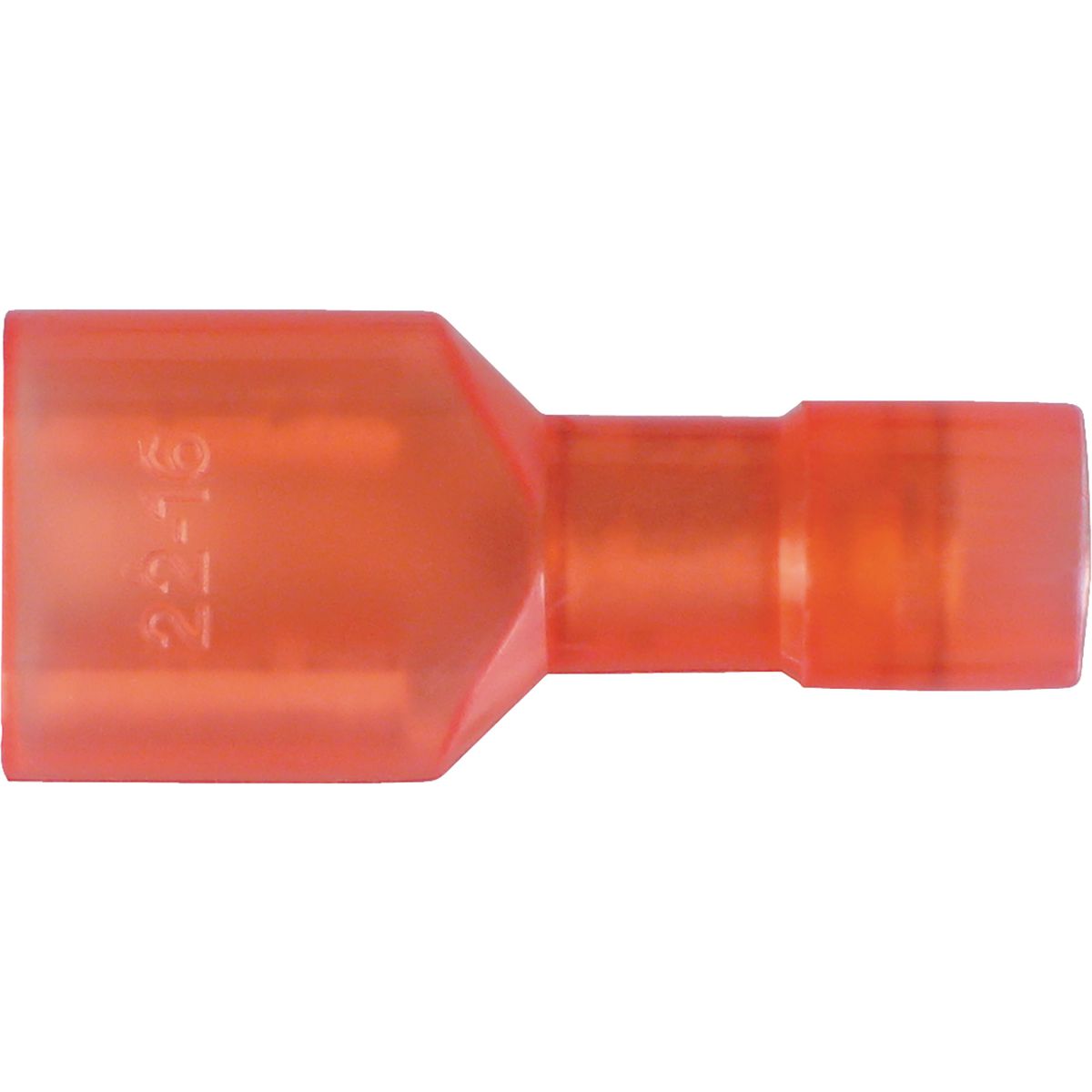 OEX Crimp Terminal Female Blade Red 6.3mm Polycarbonate (50 Pack) ACX3021/50