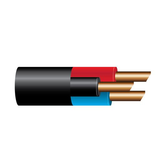 OEX Automotive Cable 3 Core 4mm Red/Black/Blue W/Black Sheath 30M Roll ACX0819