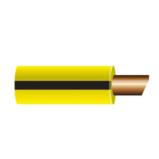 OEX Automotive Cable Single Core 2mm Yellow W/Black Trace 100M Roll ACX0583/100
