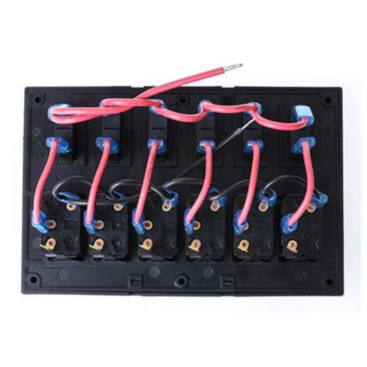 Thunder Rocker Switch Panel 6 Way ON/OFF Blue LED