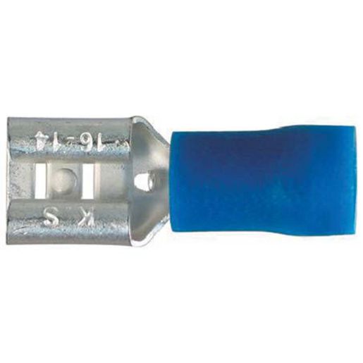 Thunder Spade Crimp Terminal Female Blade Blue 6.3mm 14pc