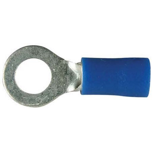 Thunder Crimp Terminal Ring Blue 5mm 25pc